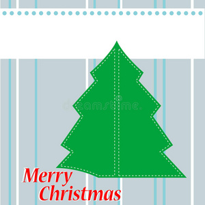 圣诞树卡片，上面写着圣诞快乐