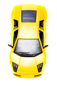 黄色玩具跑车