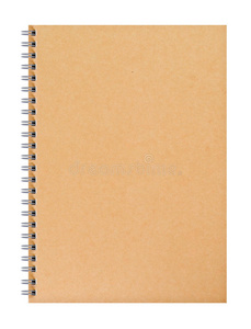 棕色的衬垫一本空白的棕色封面书照片