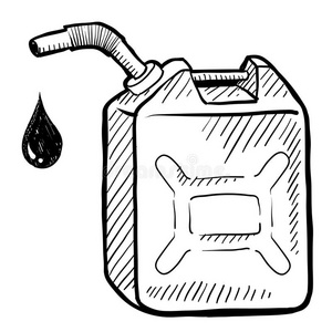 汽油或汽油罐草图