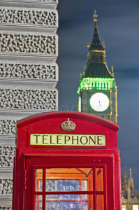 英国伦敦的红色电话