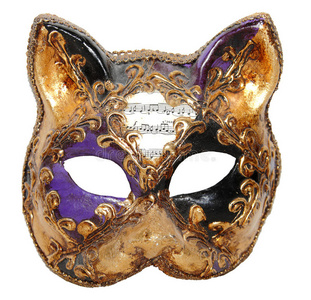 威尼斯猫面具图片