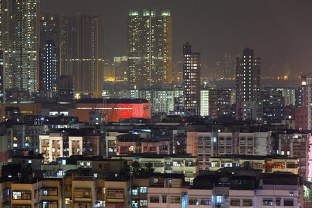 香港市区有许多建筑物