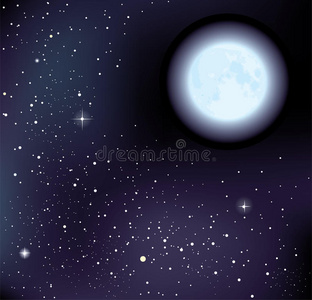 月亮漫游者向量向量星空和月亮照片
