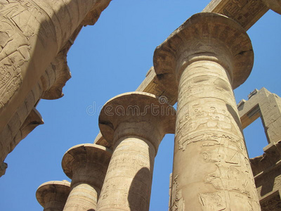 埃及卡纳克神庙的古柱