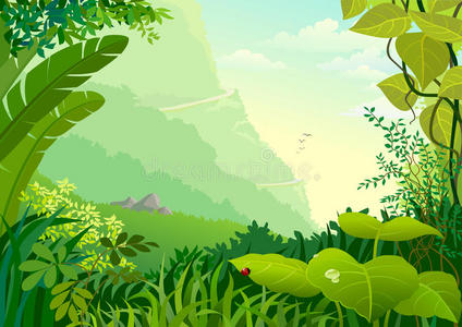 谷雨植被图片-谷雨植被素材-谷雨植被插画-摄图新视界