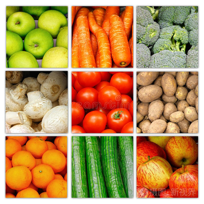 蔬菜水果营养拼贴