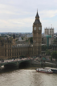 伦敦议会。大本钟。