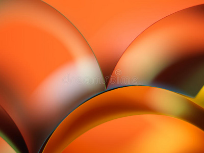 橙色背景的抽象彩纸