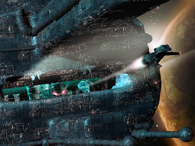 未来的太空城市照片