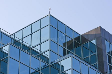 办公室 矩形 窗户 建筑学 玻璃 反思 栏杆 建筑 方块