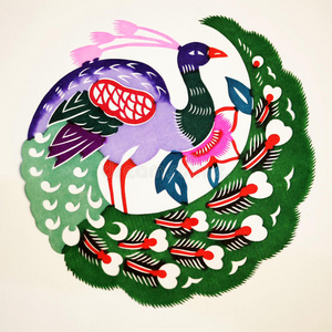 孔雀剪纸孔雀剪纸照片