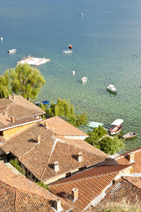 奥里茨科湖海岸鸟瞰图