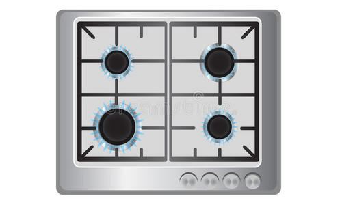 煤气炉插画 煤气炉手绘 煤气炉卡通图 摄图新视界