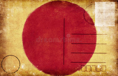 日本国旗明信片