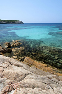 法国科西嘉岛博尼法西奥透明的海洋