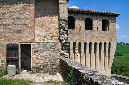 托雷奇亚拉城堡。埃米利娅罗曼尼亚。意大利。