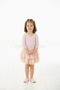 穿着芭蕾舞裙的小女孩