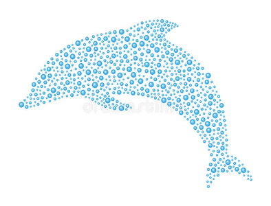 抽象海豚蓝色设计