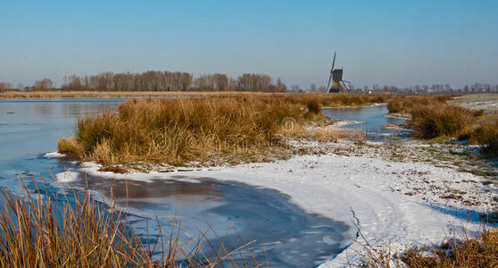荷兰冰雪冬季景观
