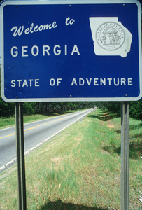 欢迎来到乔治亚州标志