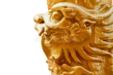 孤立的金龙柱图片
