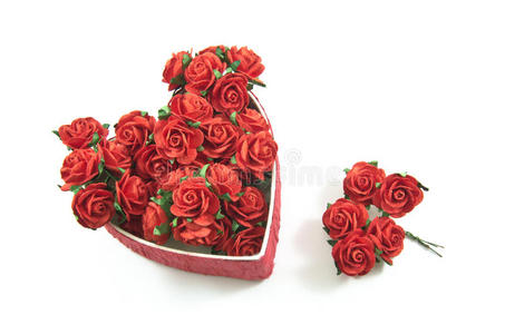 玫瑰红心盒图片