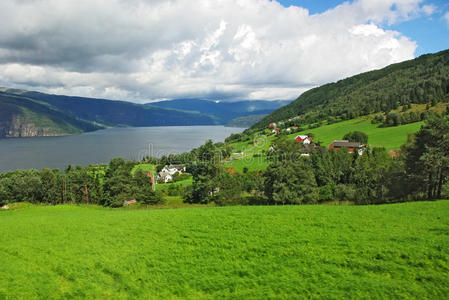 挪威北部的山地景观