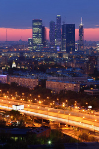 莫斯科城市摩天大楼群图片