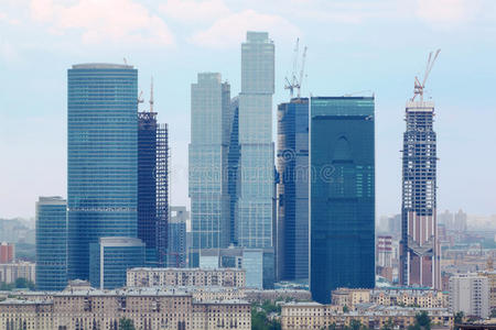 莫斯科城市摩天大楼群图片