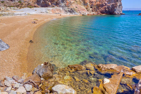 希腊米洛斯岛硫磺矿海滩