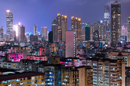 香港拥挤的市区