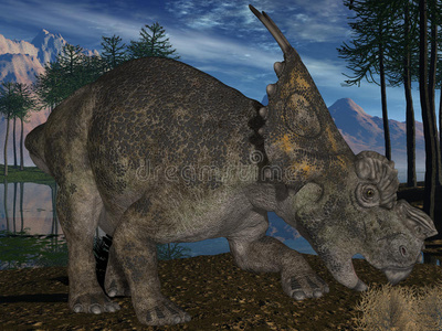 achelousaurus3d恐龙