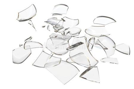 碎玻璃破碎物照片