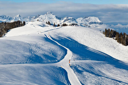 法国阿尔卑斯山滑雪和滑雪板