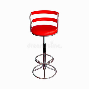 孤立的红色时尚椅子