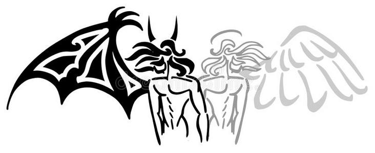 魔鬼天使图片-魔鬼天使素材-魔鬼天使插画-摄图新视界