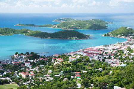 圣托马斯，usvi。夏洛特阿玛莉游轮湾。