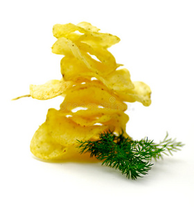 莳萝土豆片金字塔照片