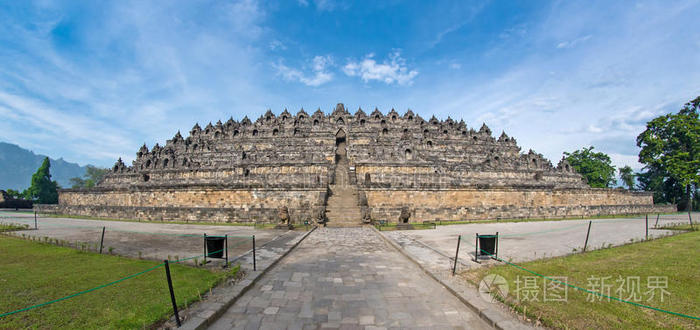 古婆罗浮屠寺鱼眼景观