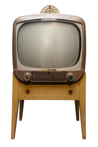老式复古电视机,50年代独立照片