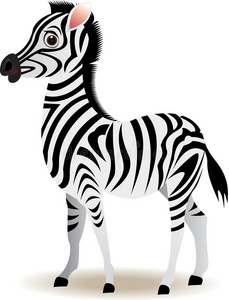 卡通的斑马图片