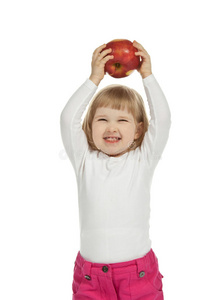 一个带苹果的女孩