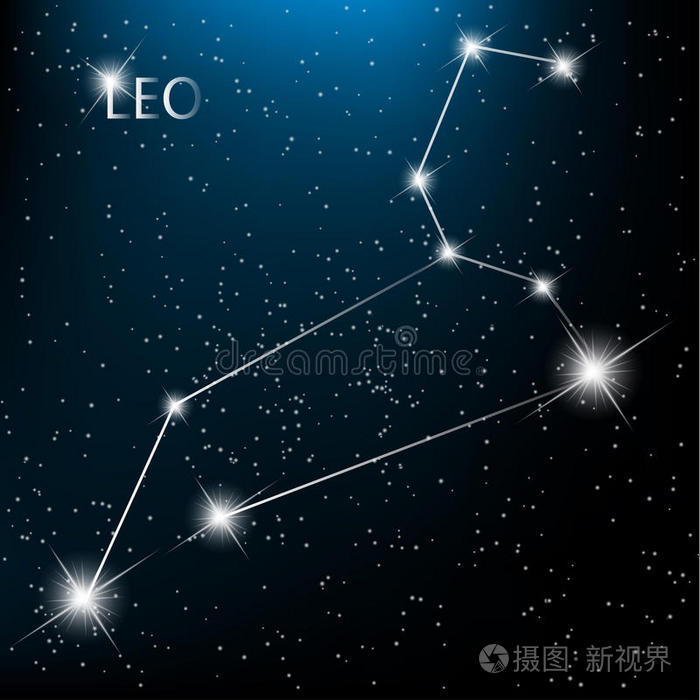 狮子座的星星图案图片