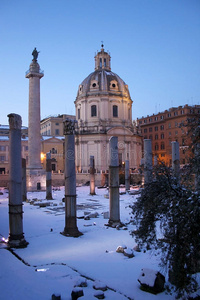 雪中的罗马