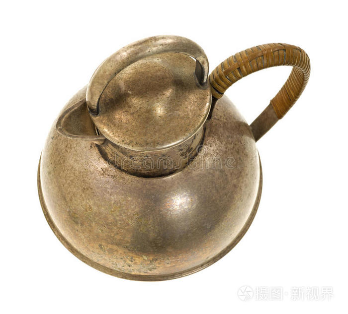 顶视图老茶壶