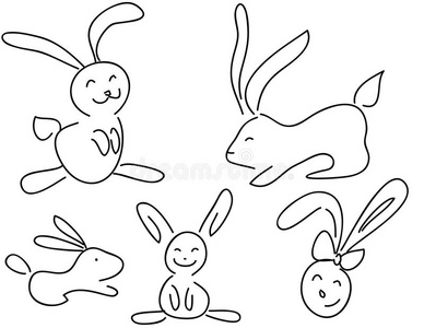 兔子涂鸦图片-兔子涂鸦素材-兔子涂鸦插画-摄图新视界
