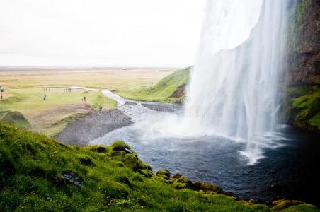 冰岛著名的塞尔贾兰斯福斯瀑布