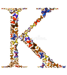 蝴蝶形字母图片