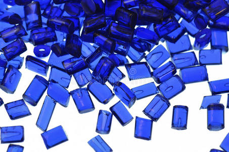 透明分子透明蓝色高分子树脂照片